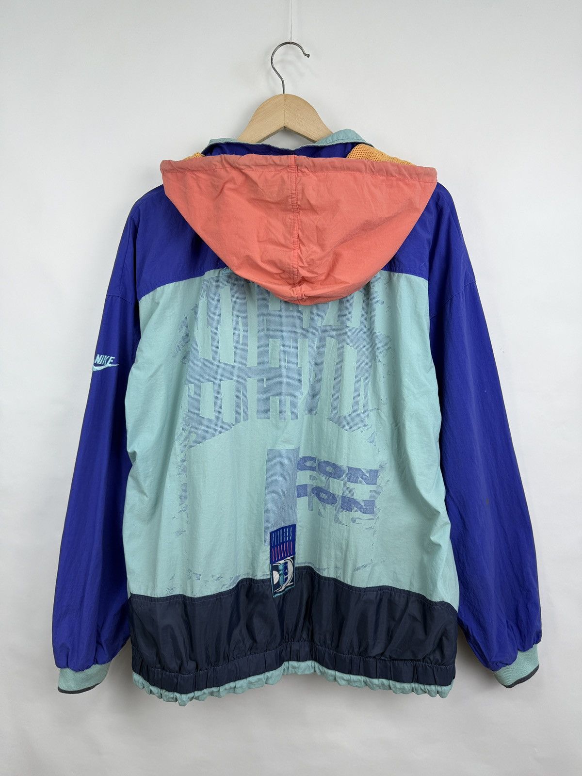 Nike × Vintage 🇺🇸Vintage 80s Nike Strength Fitness Archive Anorak Jacket Y2K Size US XL / EU 56 / 4 - 8 Thumbnail