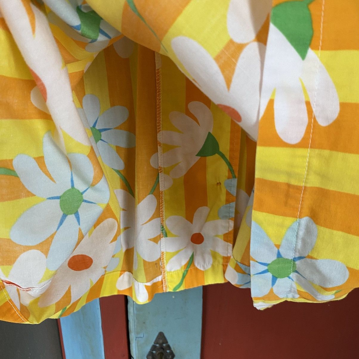 Enrico Coveri Enrico Coveri Yellow Daisy Stripe Pajama Shirt Size L / US 10 / IT 46 - 15 Thumbnail