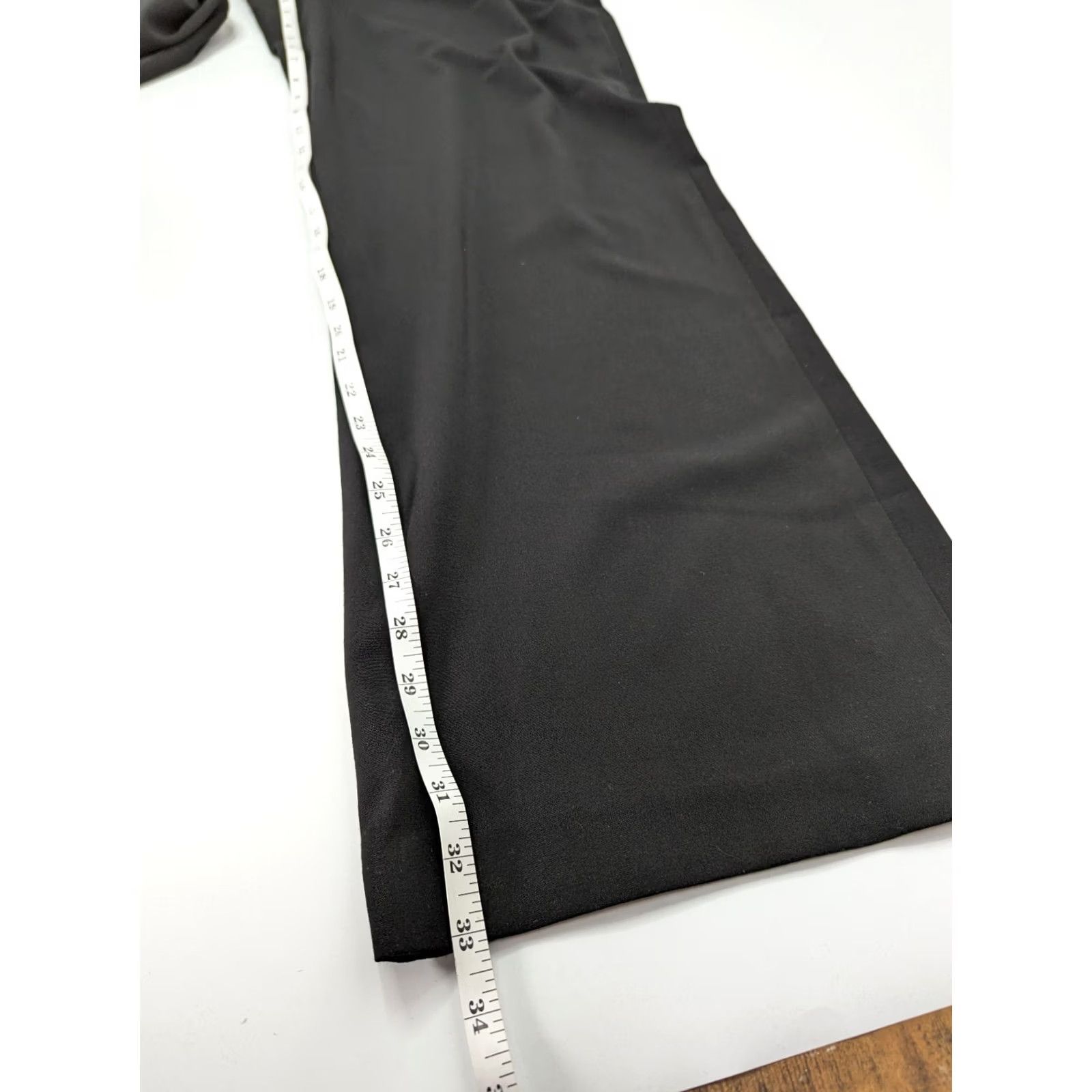 Vintage Tahari Women’s Black Wide-Leg Flat Front Career Work Dress Pants 12 Size 34" / US 12 / IT 48 - 4 Thumbnail