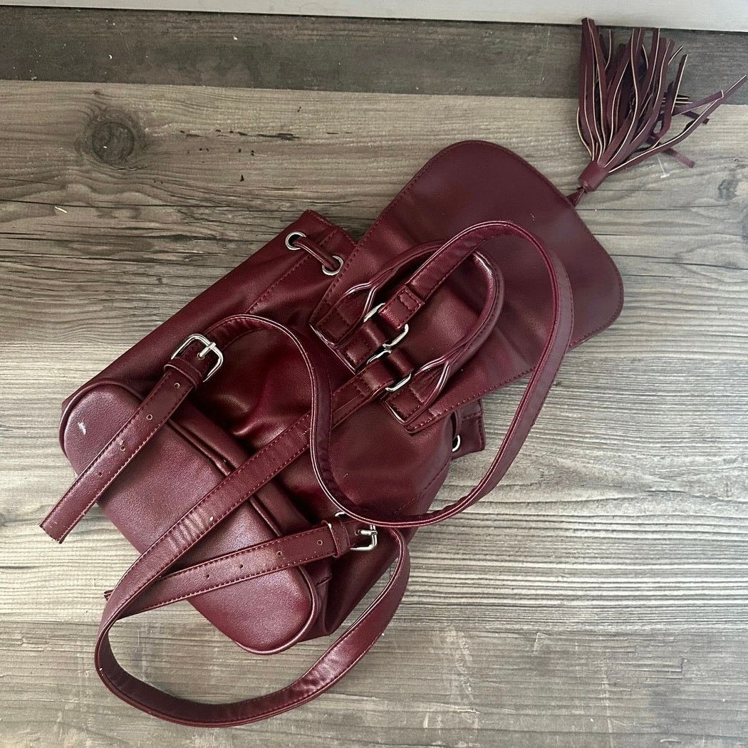 Forever 21 forever 21 burgundy mini backpack purse Size ONE SIZE - 3 Thumbnail