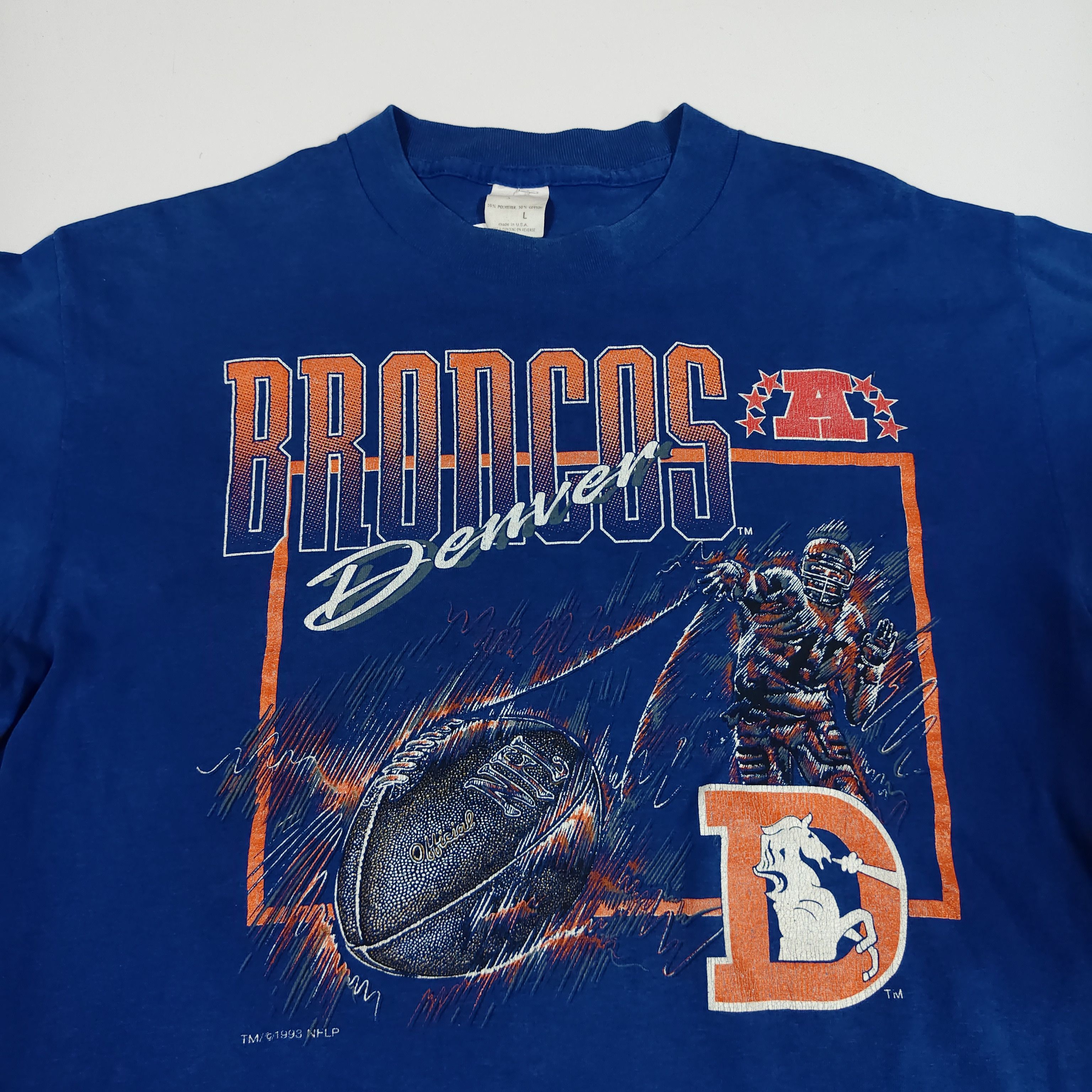 NFL Vintage 1993 Denver Broncos NFL Graphic Royal Blue #F Size US M / EU 48-50 / 2 - 3 Thumbnail