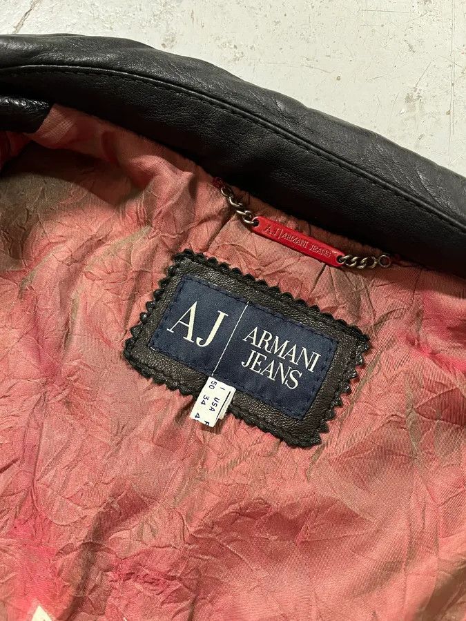 Armani 2000s Armani Black Leather Bomber Jacket Size US M / EU 48-50 / 2 - 11 Thumbnail