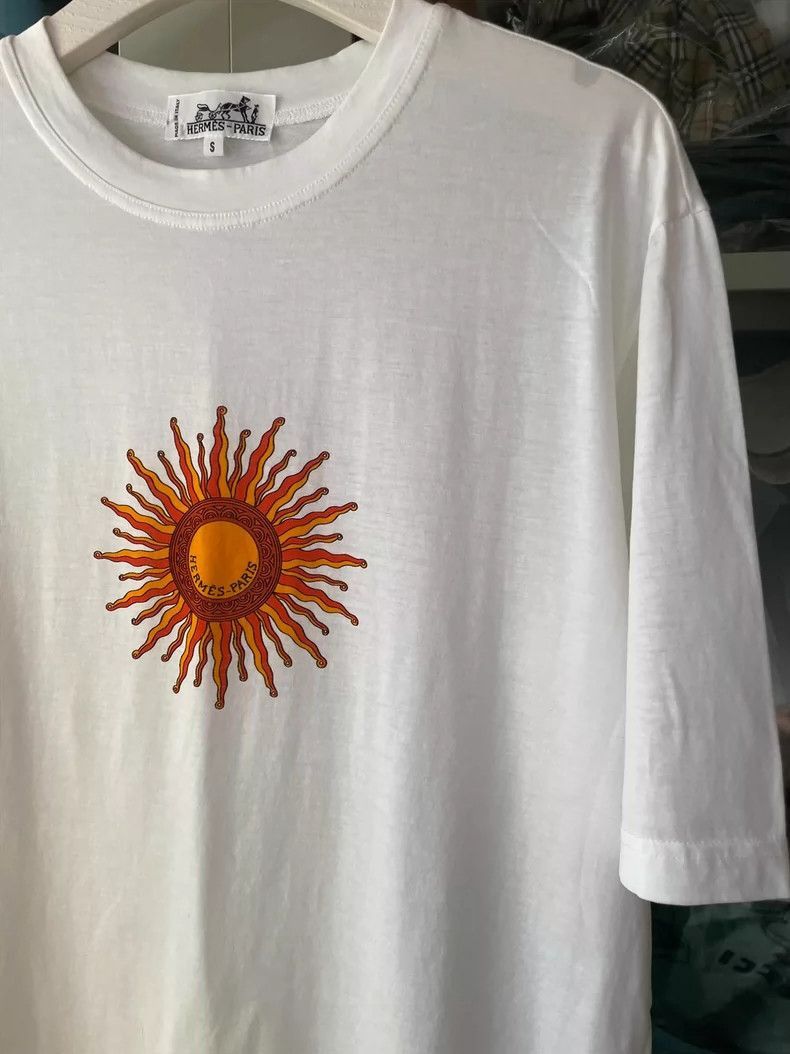 Hermes Hermes Short Sleeve TShirt with Sunflower Design-2506 Size S / US 4 / IT 40 - 6 Thumbnail