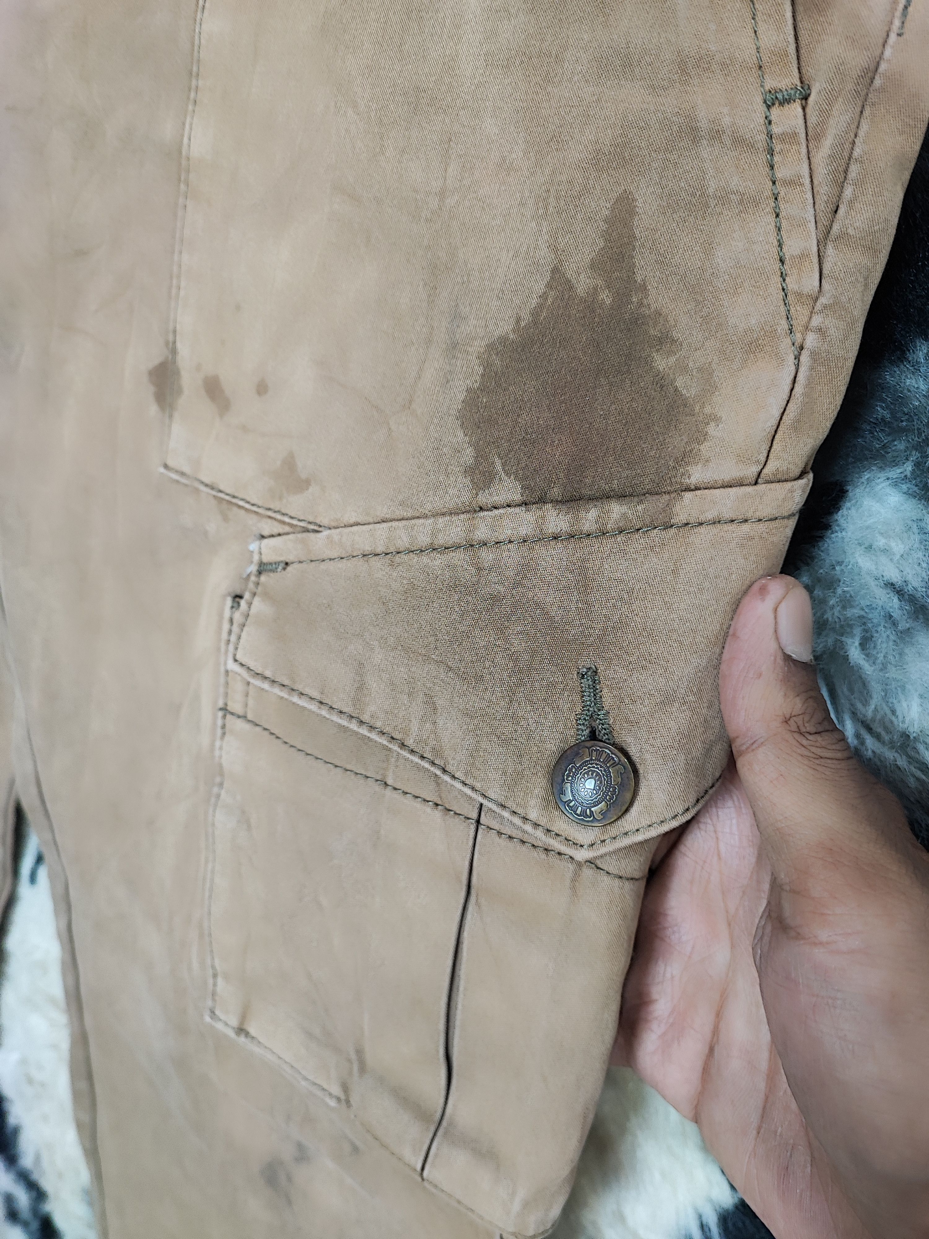 Le Grande Bleu (L.G.B.) PPFM Bondage Distressed Brown Cargo Pants Size US 32 / EU 48 - 11 Thumbnail