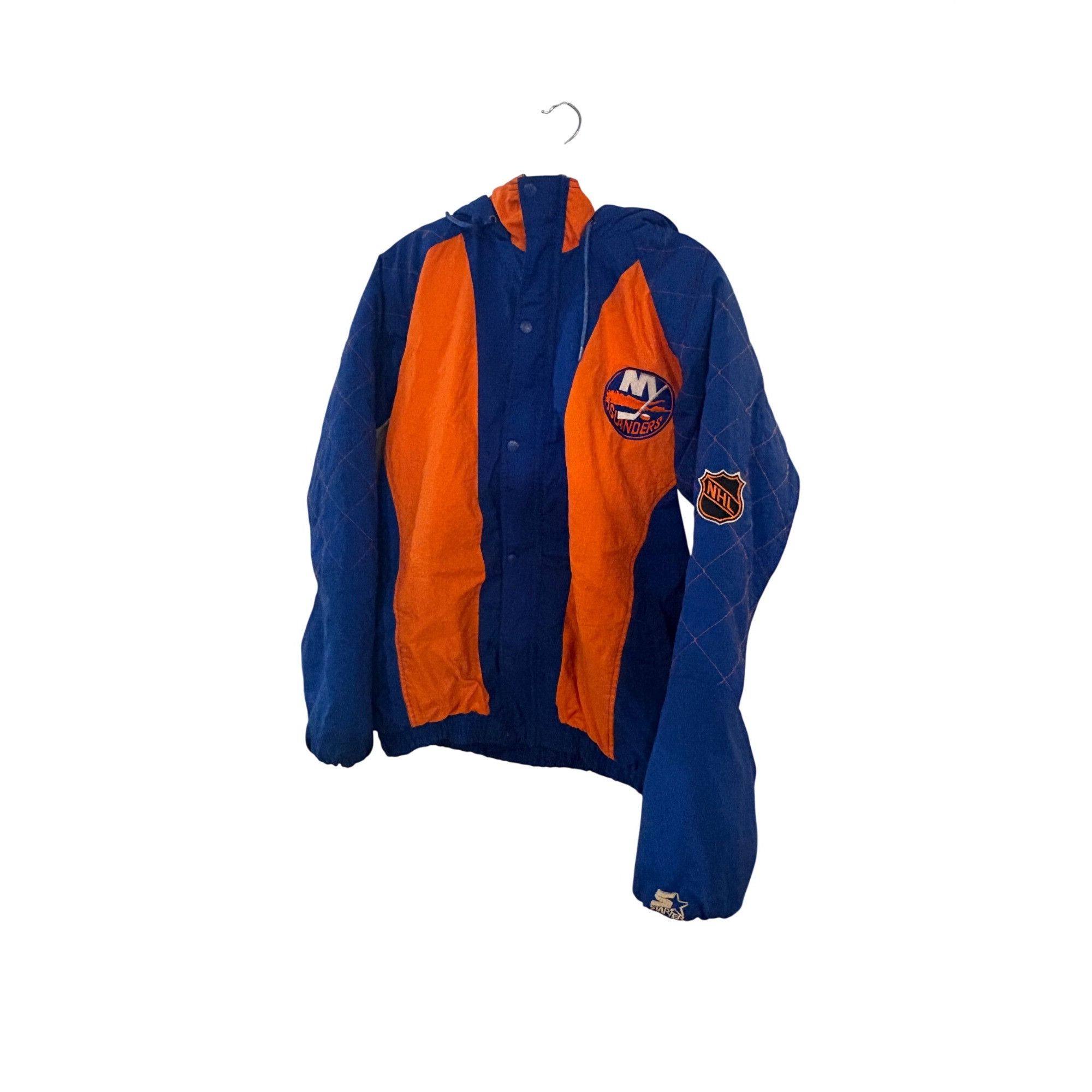 Starter Vintage 90s Starter New York Islanders NHL Full Zip Hooded P Size US XL / EU 56 / 4 - 4 Thumbnail