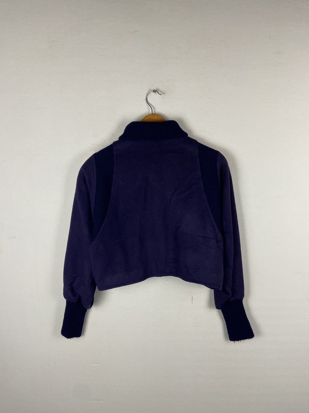 Vintage Miss Chloe Cropped Blue Navy Woolen Jacket