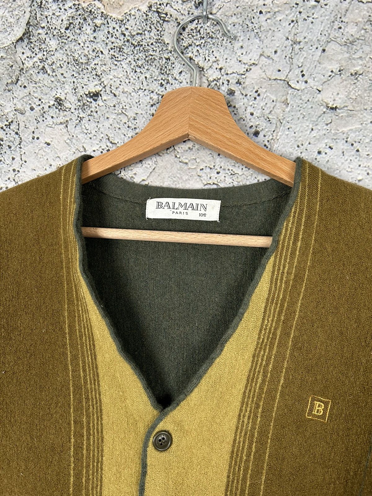 Balmain Vintage Balmain Paris 90s Luxury Designer Mohair Cardigan Size US M / EU 48-50 / 2 - 3 Thumbnail
