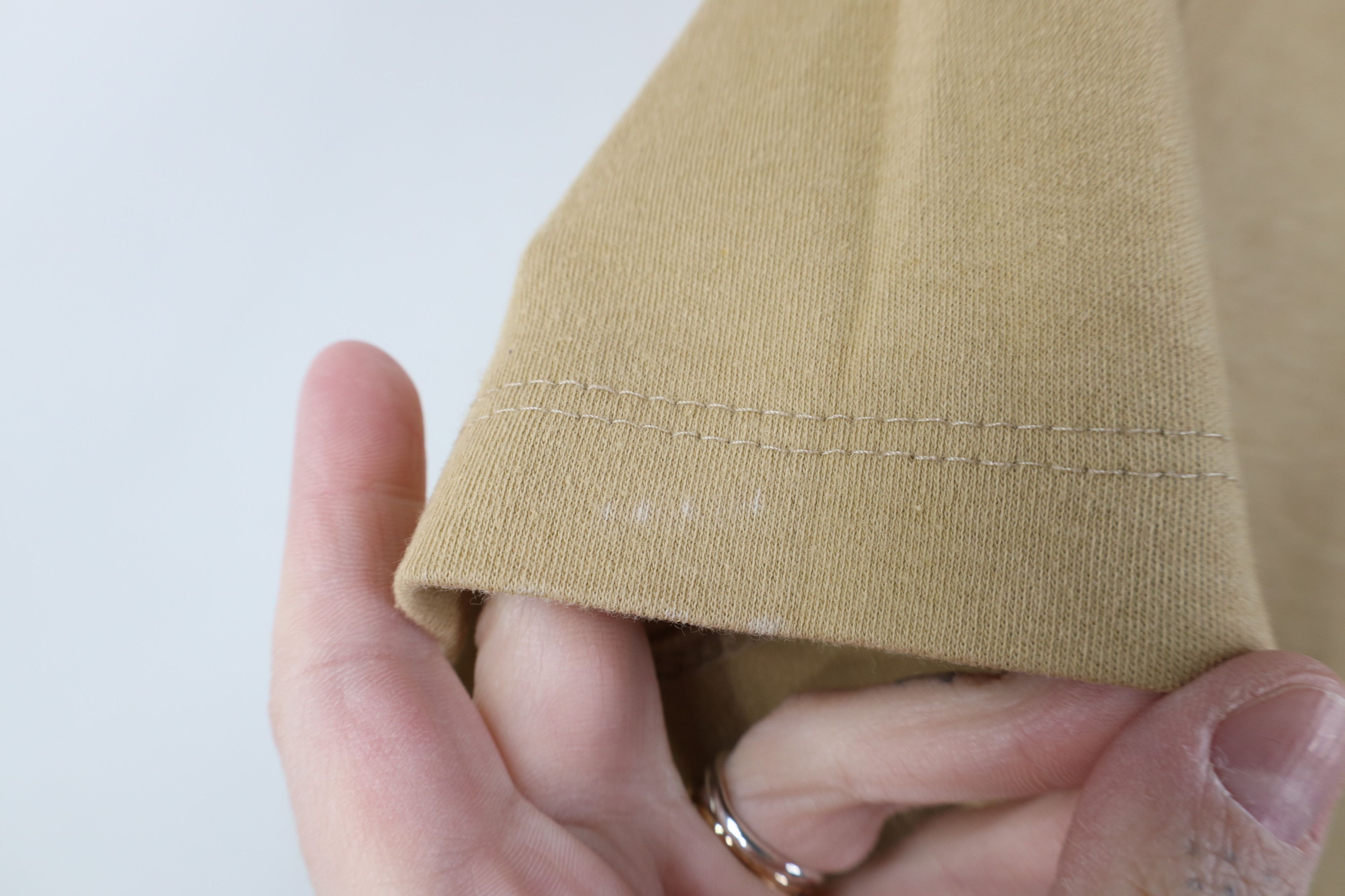 Vintage Vintage 70s Streetwear Knit Collared Polo Shirt Beige Size L / US 10 / IT 46 - 7 Thumbnail
