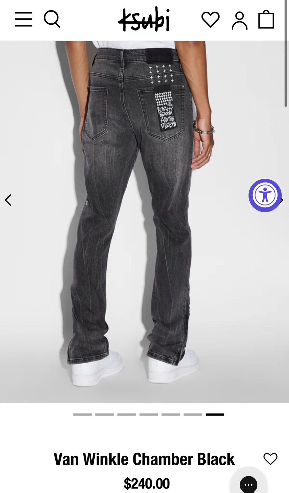 Ksubi Van Winkle Chamber side zip skinny fit jeans Size US 32 / EU 48 - 19 Thumbnail