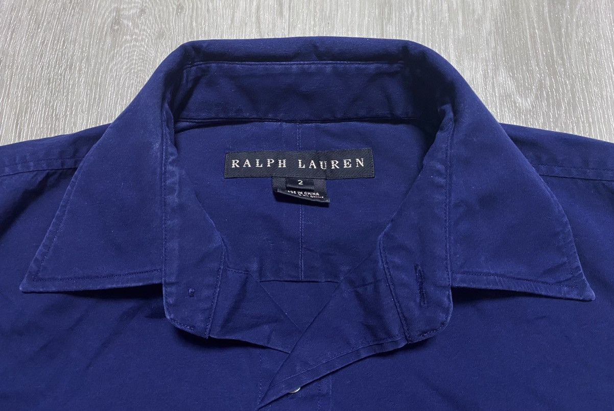 Ralph Lauren Black Label Ralph Lauren Black Label Navy Stretchy Luxury Blouse Shirt Size XS / US 0-2 / IT 36-38 - 10 Thumbnail