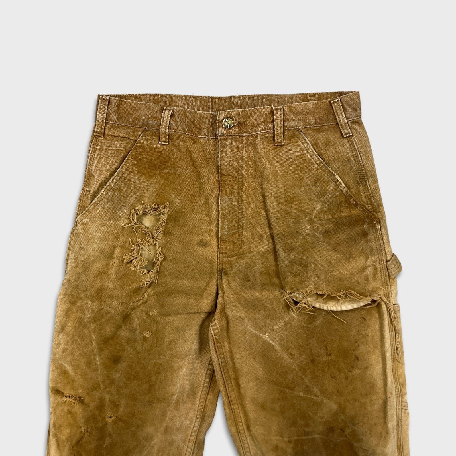 Carhartt Carhartt Pants 34x32 Carpenter Thrashed Workwear Hammer Loop Size US 34 / EU 50 - 2 Thumbnail
