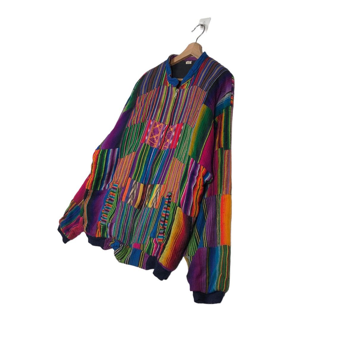 Vintage 🔥Vintage Zipper Jacket Multi Colour Knit Inspire Kapital Size US XL / EU 56 / 4 - 2 Thumbnail