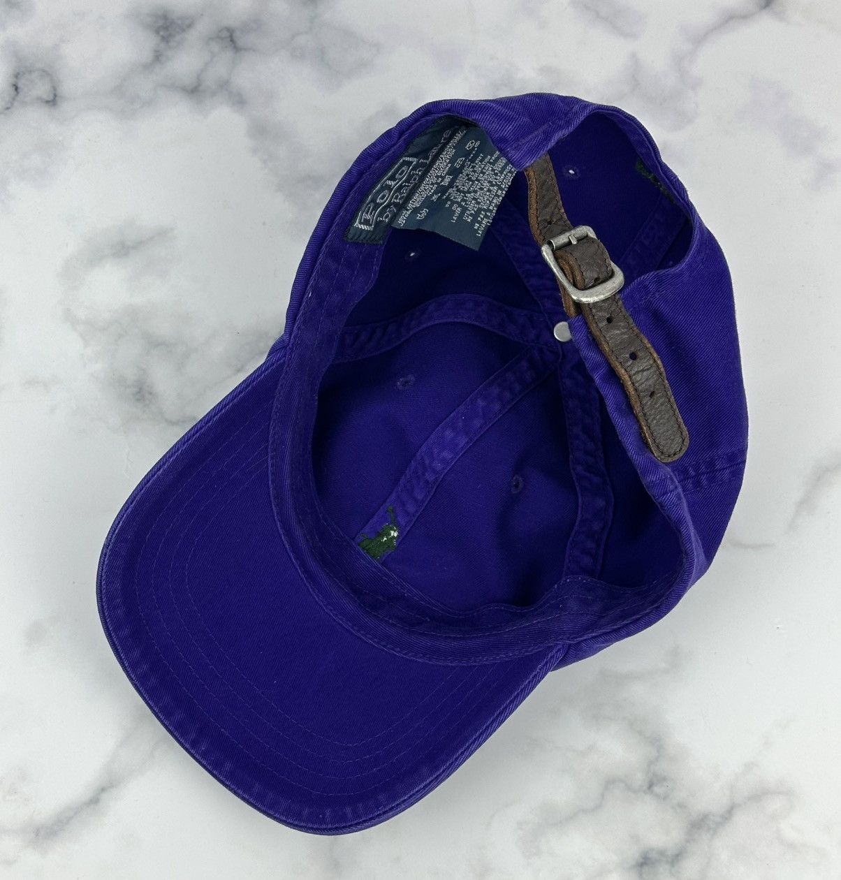 Polo Ralph Lauren Polo Ralph Lauren Vintage Hat Cap Purple Leather Strap Rare Size ONE SIZE - 4 Thumbnail