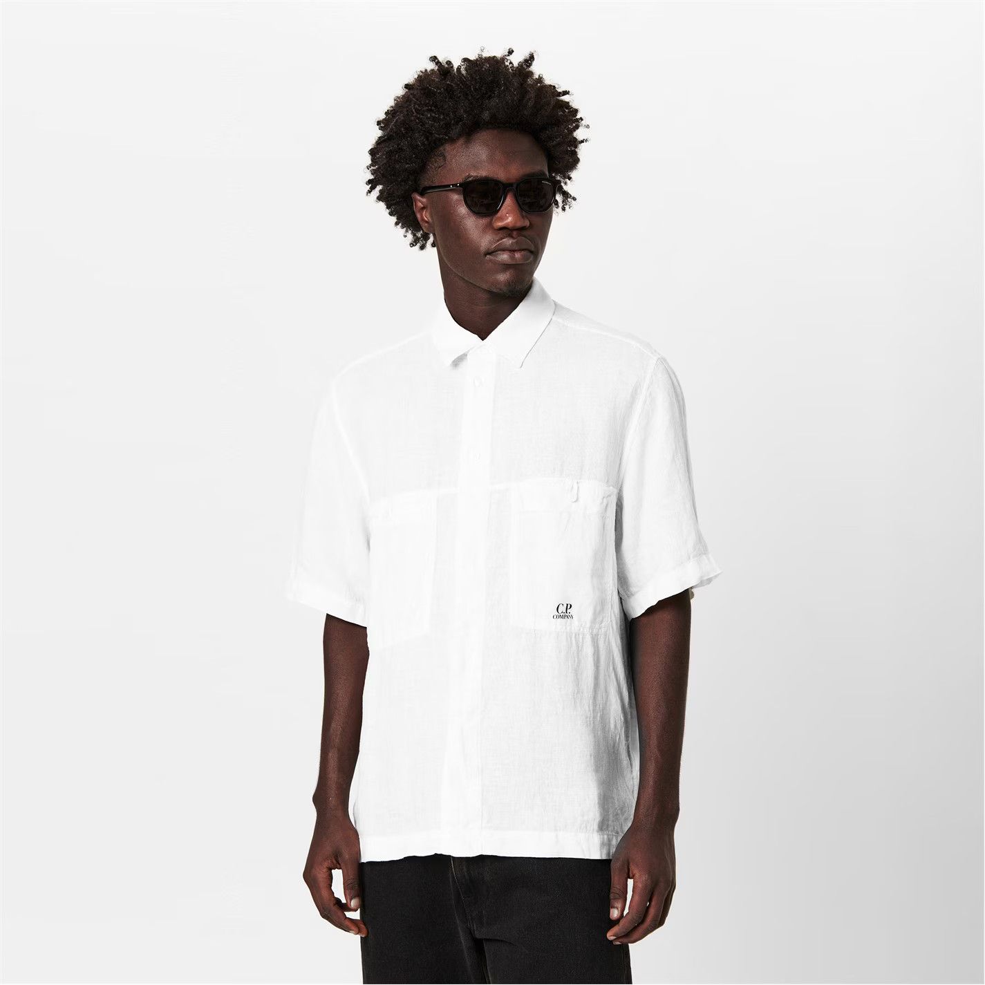 C.P. Company o1g2r1mq0426 Boxy Short Sleeve Shirt in White Size US L / EU 52-54 / 3 - 3 Thumbnail