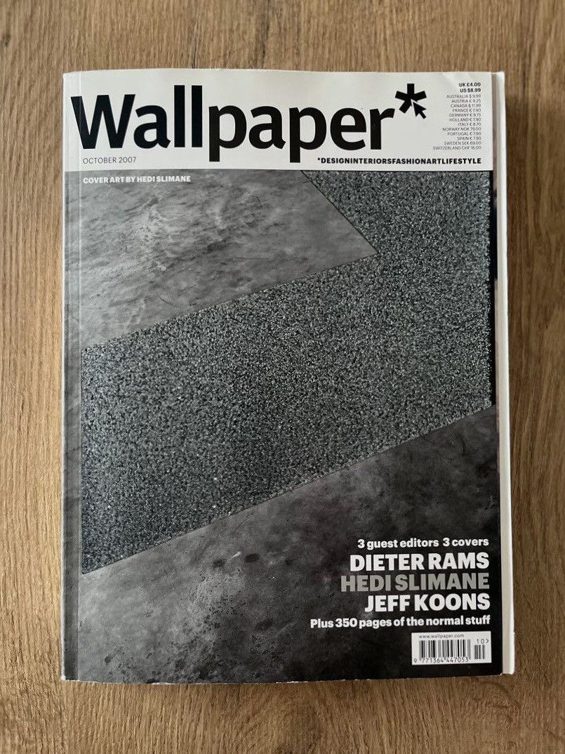 Hedi Slimane Wallpaper Magazine ft Jeff koon & Dieter Rams