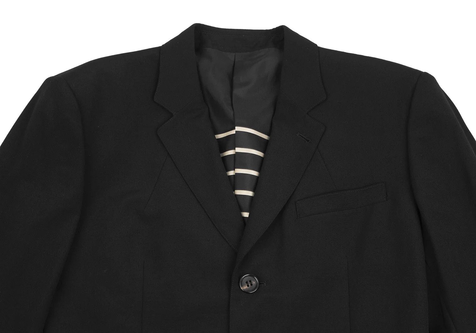 Jean Paul Gaultier Wool 3-Button Jacket in Black, Size 48 Size US M / EU 48-50 / 2 - 2 Thumbnail