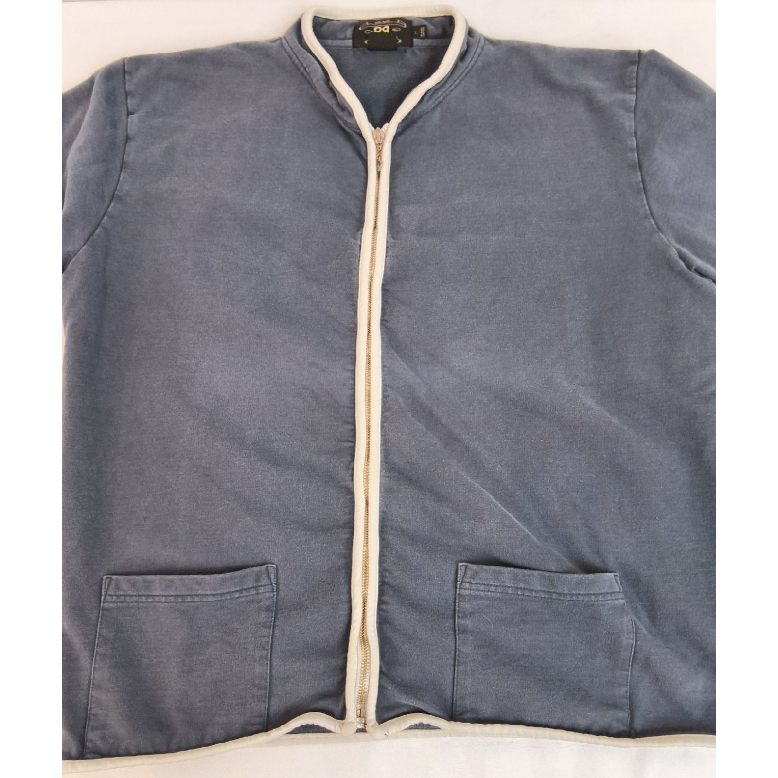 Ralph Lauren RRL Ralph Lauren Zip Sweatshirt Women's L Blue/White Cotton Size L / US 10 / IT 46 - 4 Thumbnail