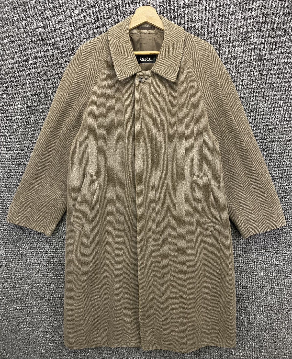 image of Vintage Allegri Italian Designer Wool Coat Long Jacket in Brown, Men's (Size Small)