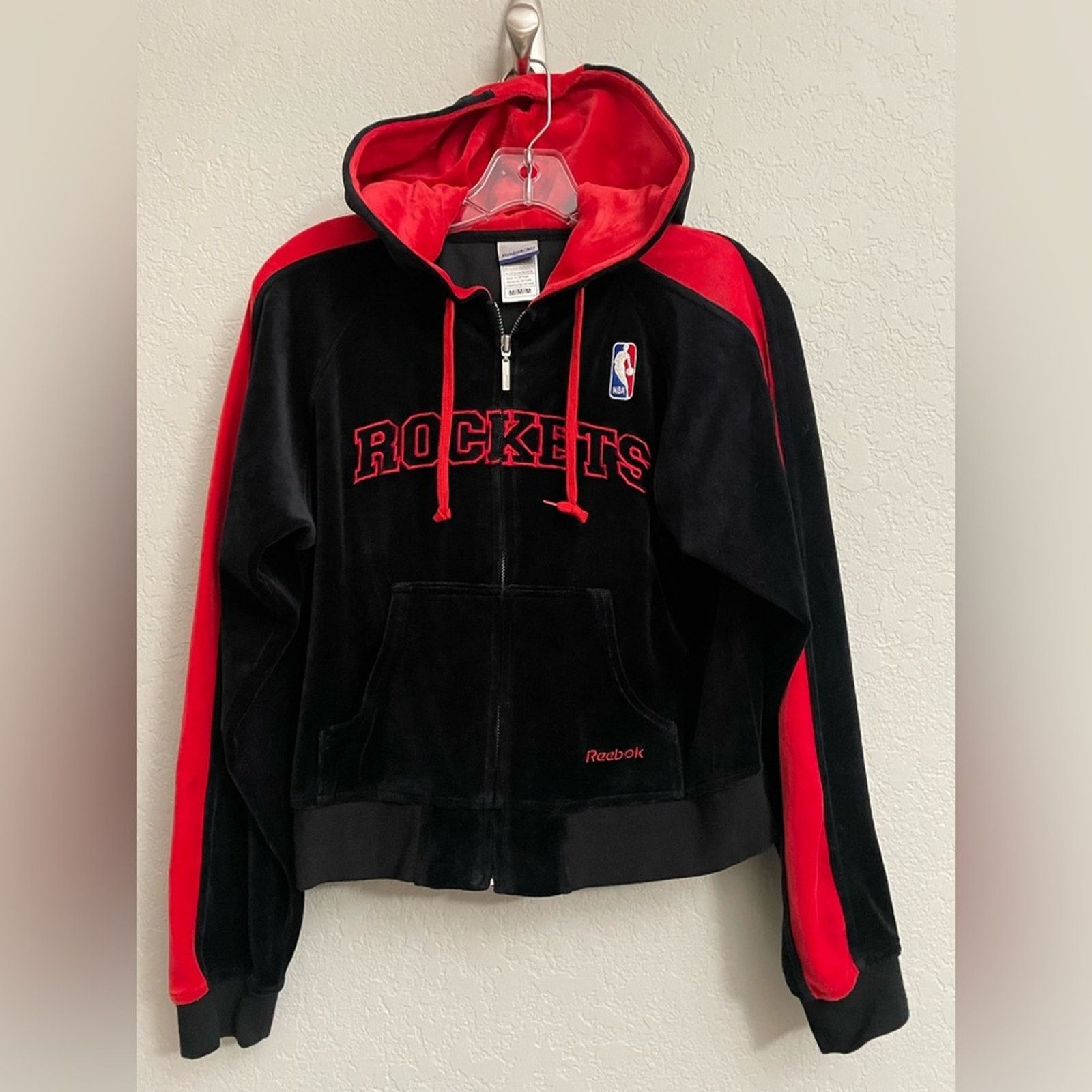 Reebok Reebok Houston Rockets NBA Cropped Red Embroidered HoodieM Size M / US 6-8 / IT 42-44 - 1 Thumbnail