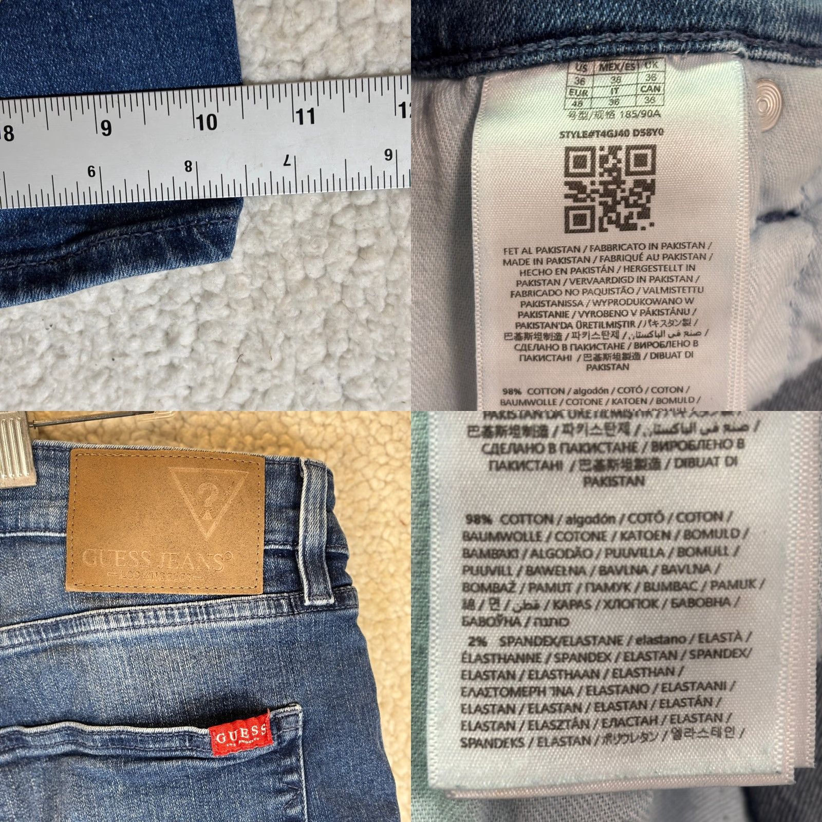 Guess VINTAGE Guess Shorts Men 36 Denim Blue 90s Baggy Workwear Medium Wash 5-Pocket Design Casual Mens Size US 36 / EU 52 - 8 Thumbnail