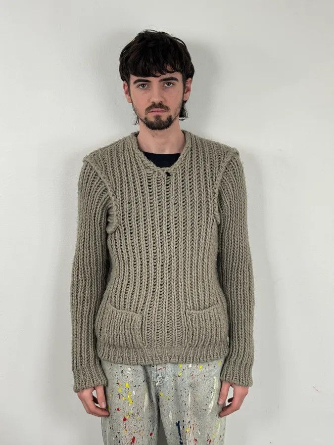Dolce & Gabbana 1990s Dolce & Gabbana Grey Wool Alpaga Sweater Size US M / EU 48-50 / 2 - 1 Thumbnail