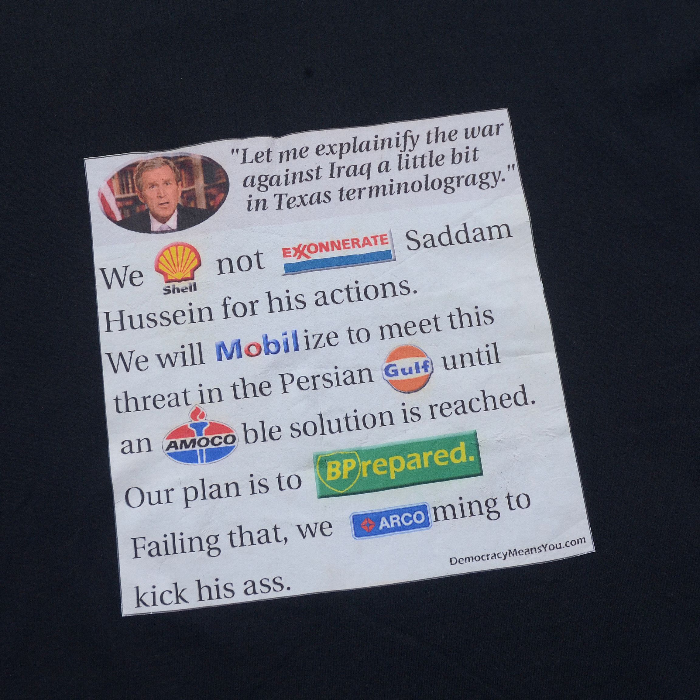 Vintage Iraq War Castom T-Shirt Tee Rare Vintage Size US M / EU 48-50 / 2 - 7 Thumbnail
