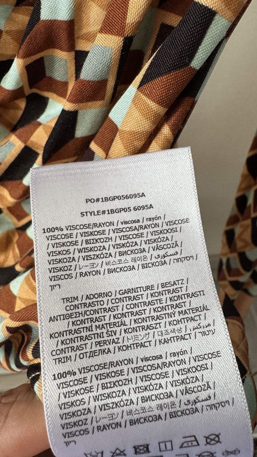Georges Marciano Guess Vintage shirt geometric print 70s Gucci Versace Style Size L / US 10 / IT 46 - 6 Thumbnail