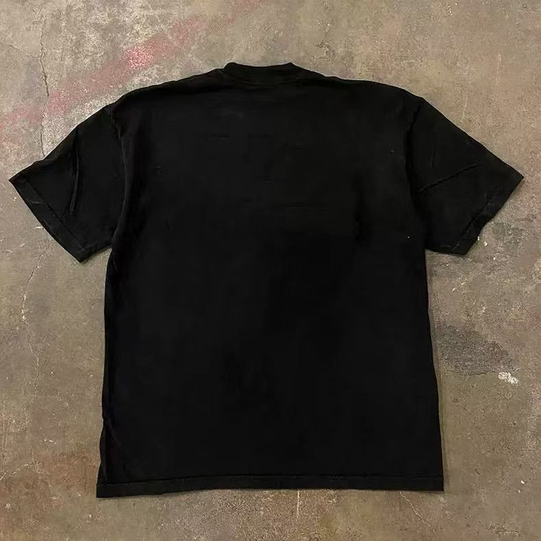 Vintage Black retro cartoon print cotton t-shirt Size US M / EU 48-50 / 2 - 2 Thumbnail