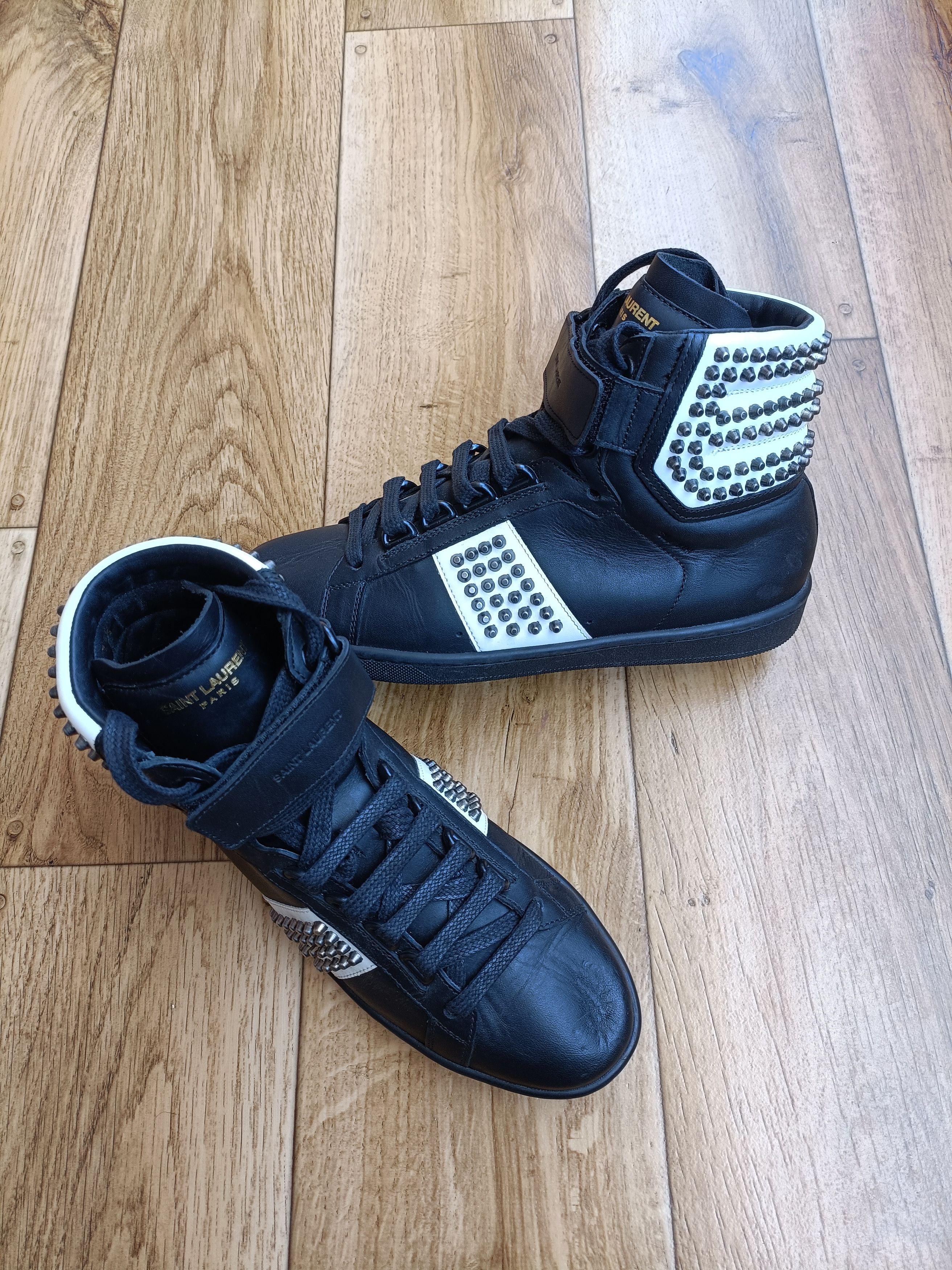 Saint Laurent Paris Saint Laurent High Top Trainers Size US 5 / IT 35 - 4 Thumbnail