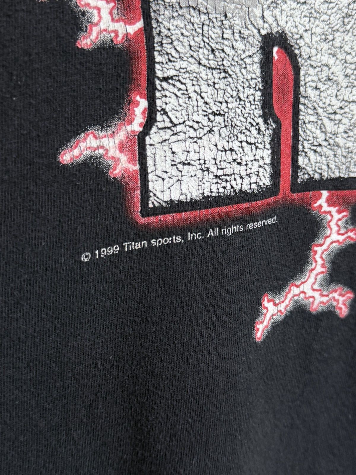 Vintage Vintage 1999 The Rock WWF Wrestling T-Shirt Tee Size US L / EU 52-54 / 3 - 4 Thumbnail
