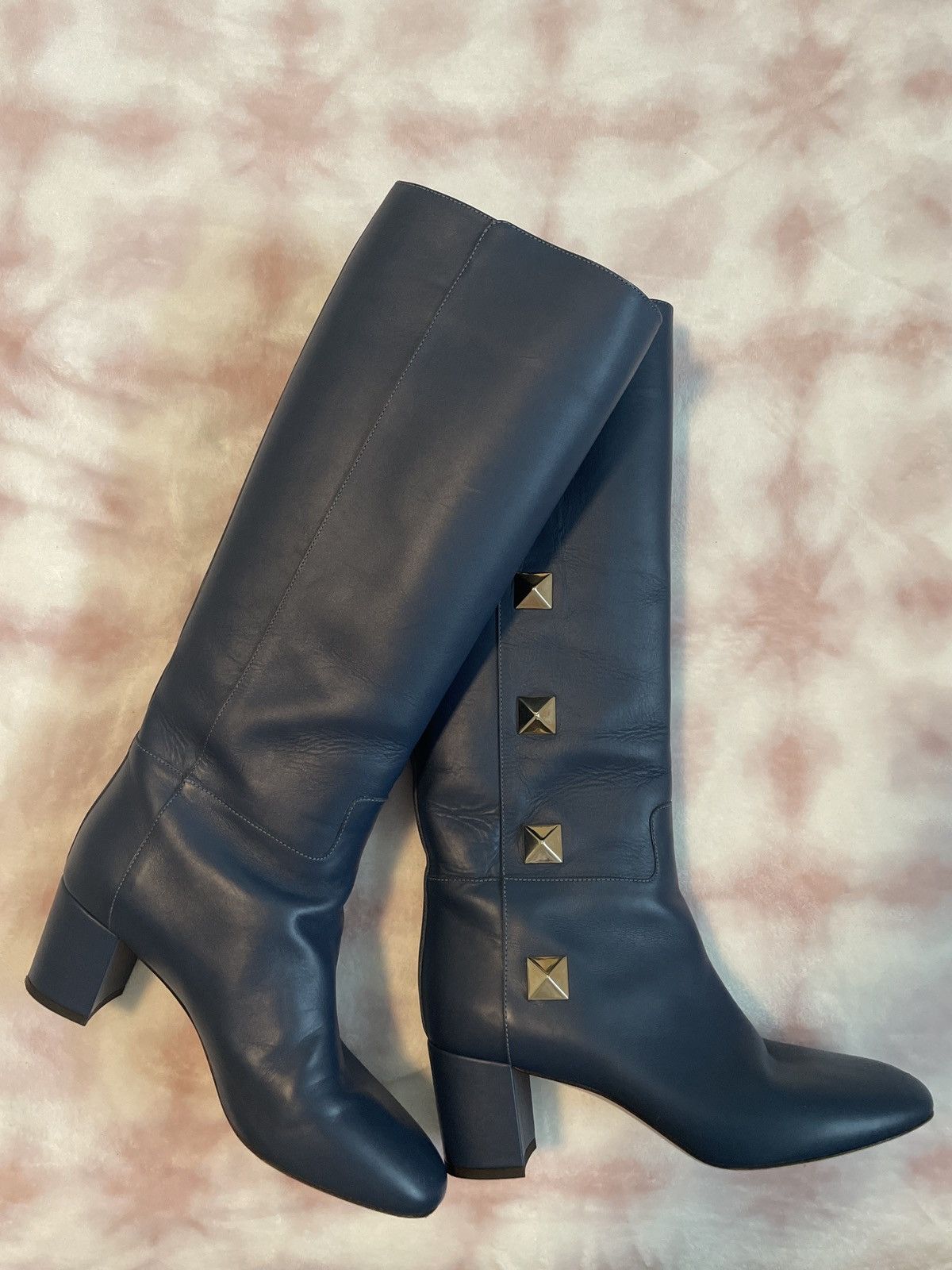 Valentino Valentino knee high studded boots Size US 8 / IT 38 - 1 Thumbnail