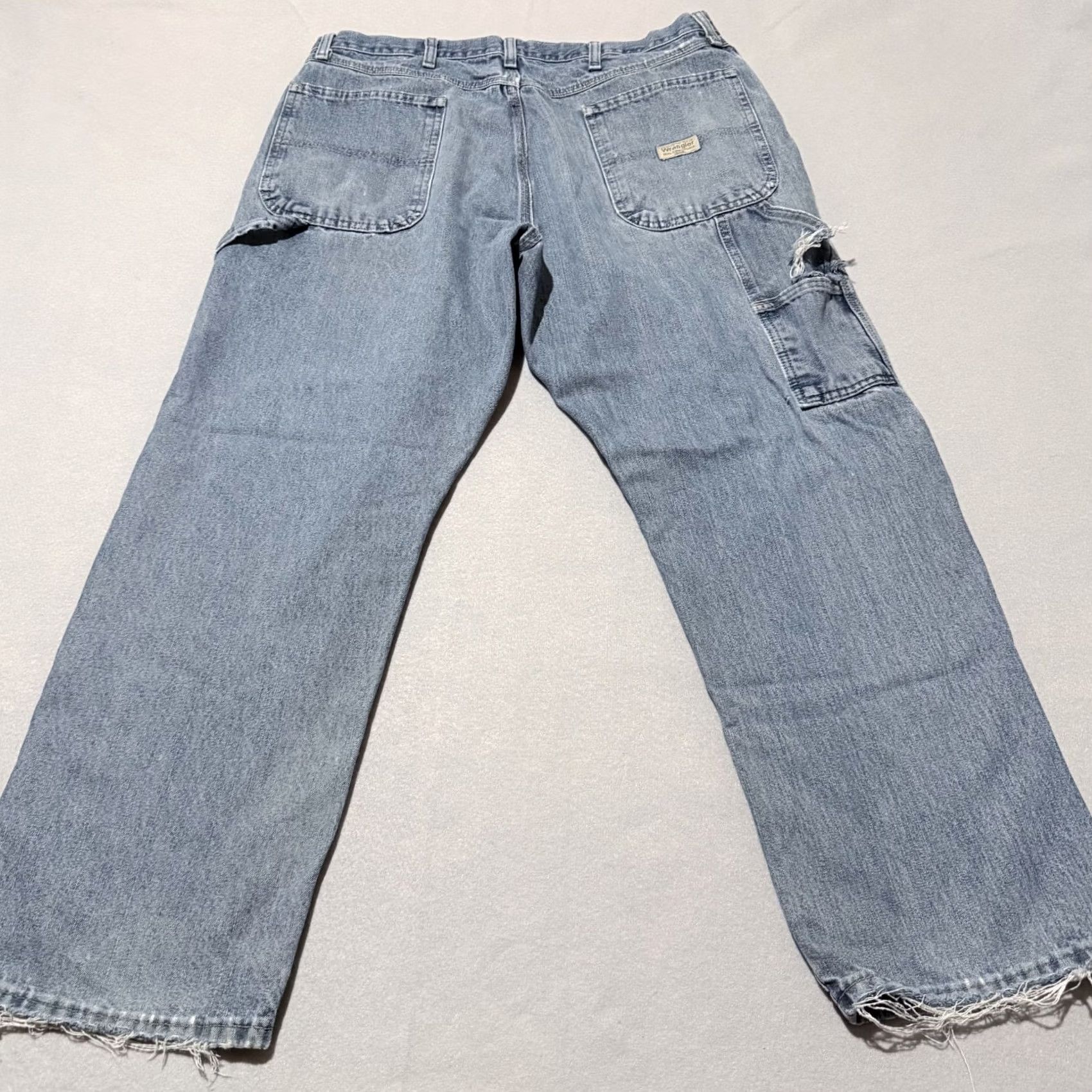 Wrangler Wrangler Carpenter Jeans Men's Blue Denim Mid Rise Straight Zip Fly - 36x30 Size US 36 / EU 52 - 2 Thumbnail