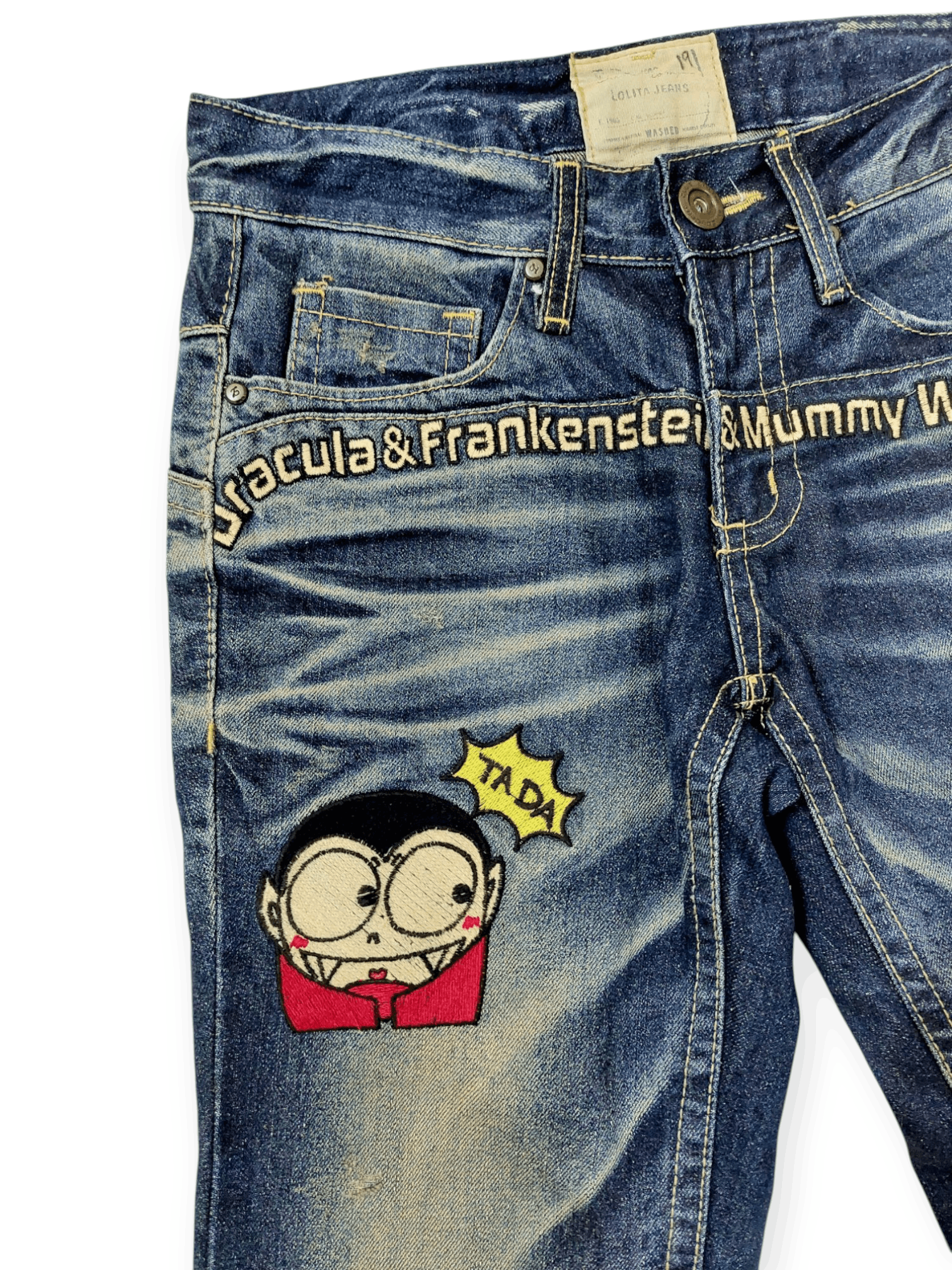 Other Yoshitomo Nara x Lolita Embroided Dracula Frankenstein Size US 30 / EU 46 - 6 Thumbnail
