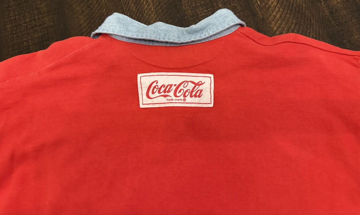 Coca Cola VTG 80’s Coca Cola Men’s Rugby Shirt Logo Pullover L/S-Med Size US M / EU 48-50 / 2 - 9 Thumbnail