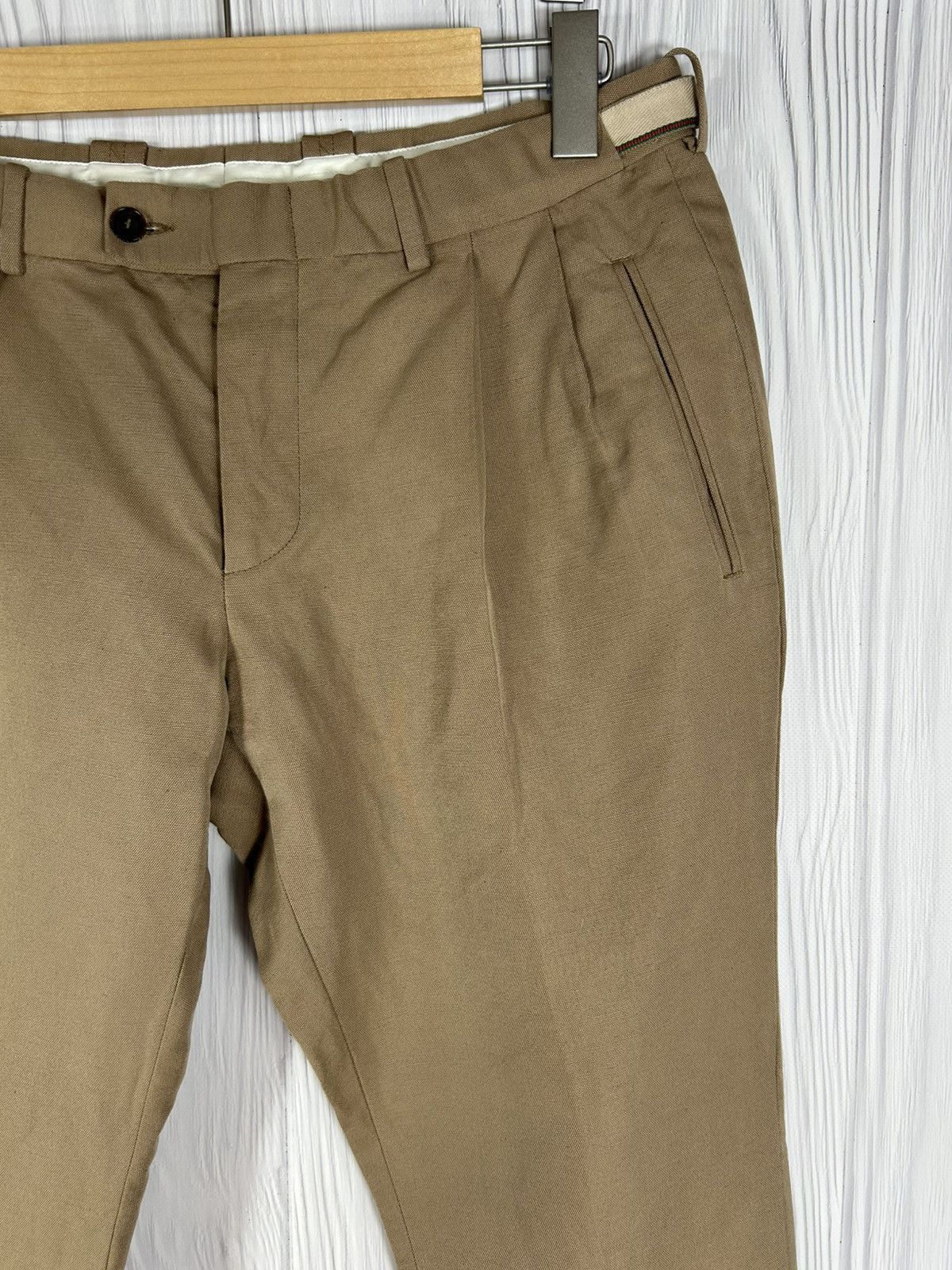 Gucci GUCCI Trousers Pants Web Stripe Side Adjusters Pleated 50R Size US 34 / EU 50 - 6 Thumbnail