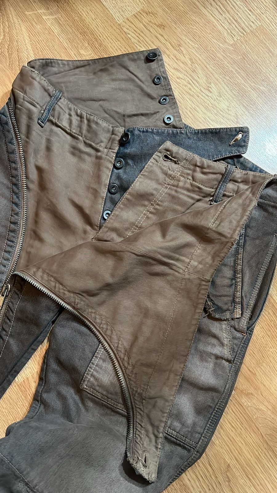 Rick Owens Rick Owens FW06 Dustulator Mudwash Dust Double Layer Aircuts Size US 32 / EU 48 - 1 Thumbnail