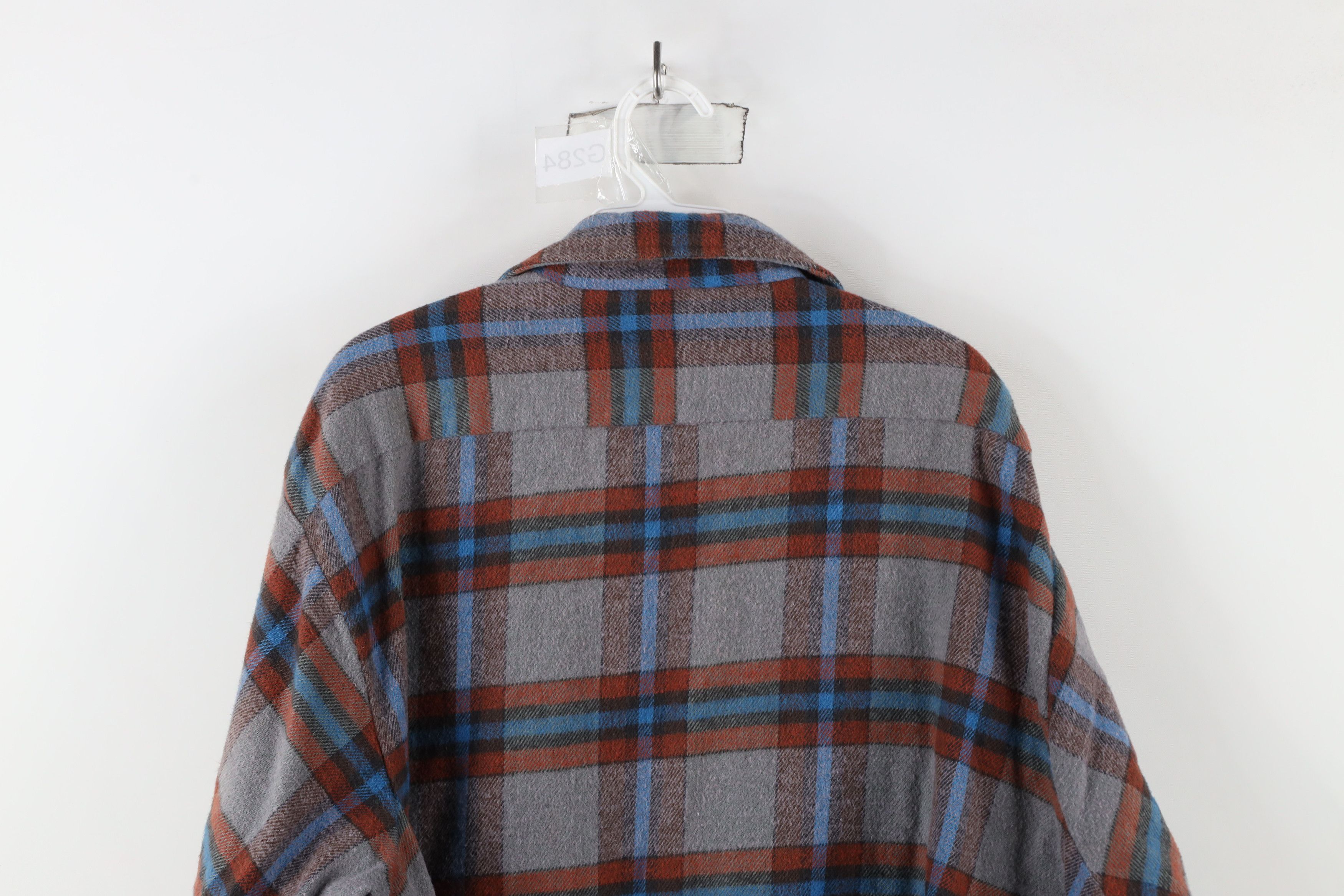 Vintage Vintage 70s Streetwear Heavyweight Flannel Button Shirt USA Size US XXL / EU 58 / 5 - 11 Thumbnail