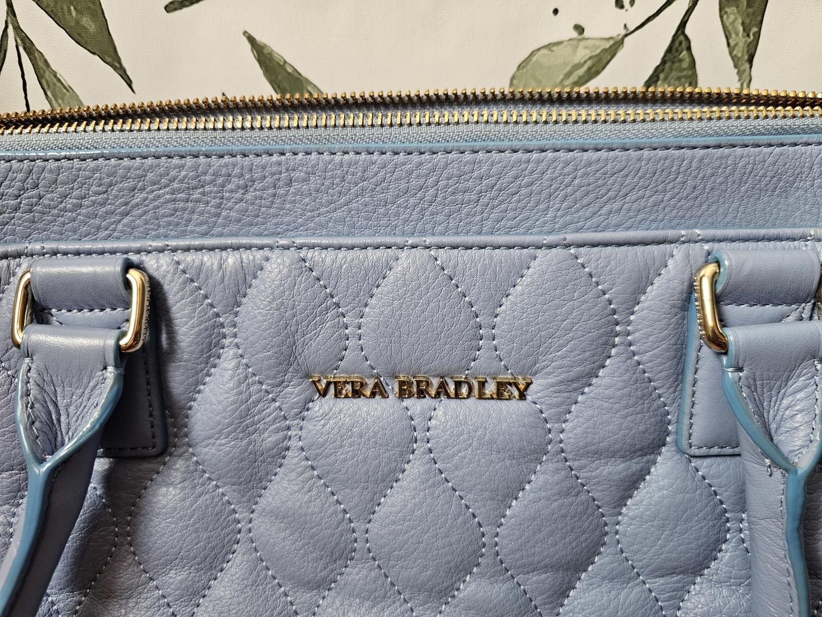 Other Vera Bradley Purse Blue Womens Large Leather Quilted Size ONE SIZE - 4 Thumbnail