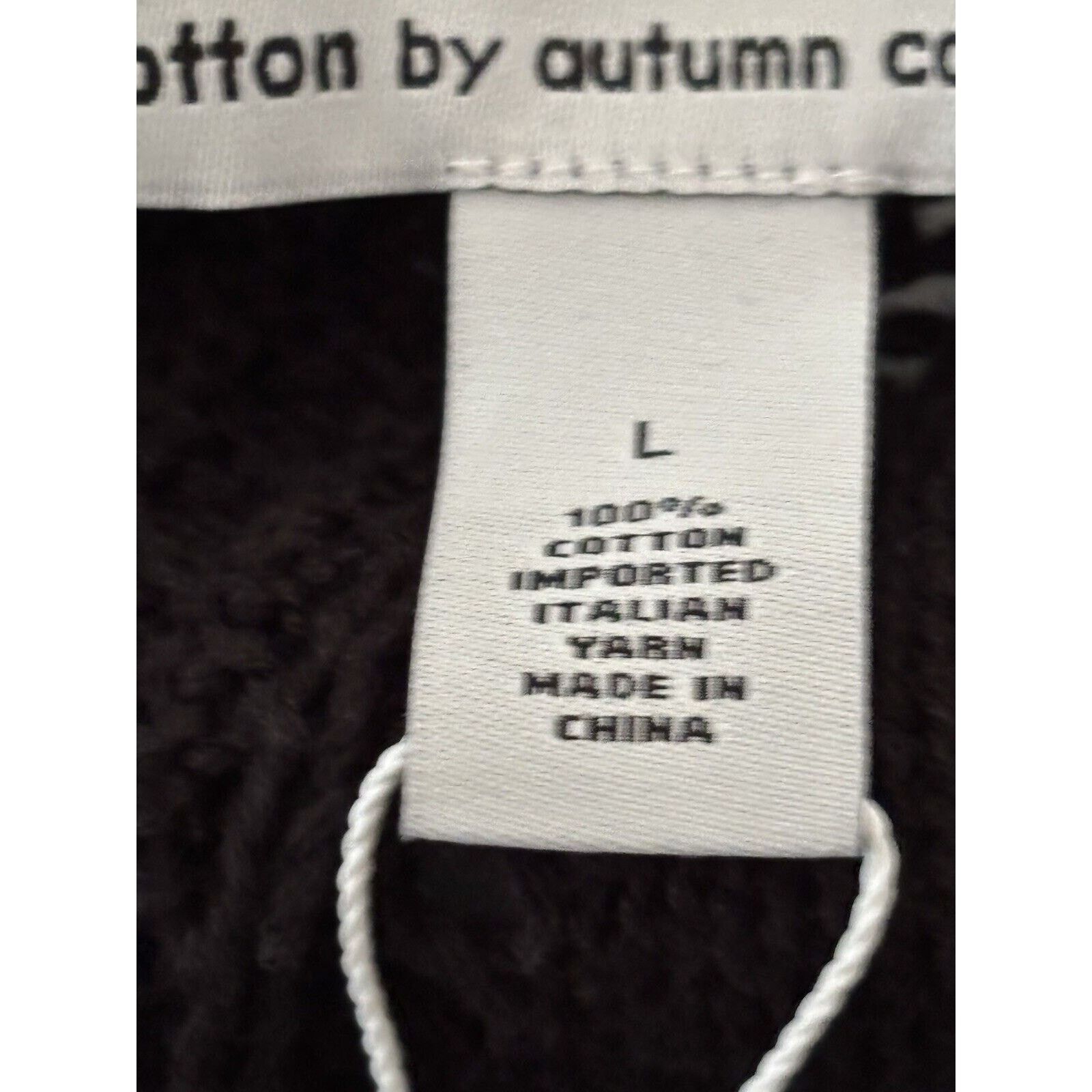 Autumn Cashmere Cotton by Autumn Cashmere Open Pointelle Duster Black L NEW Size L / US 10 / IT 46 - 8 Thumbnail
