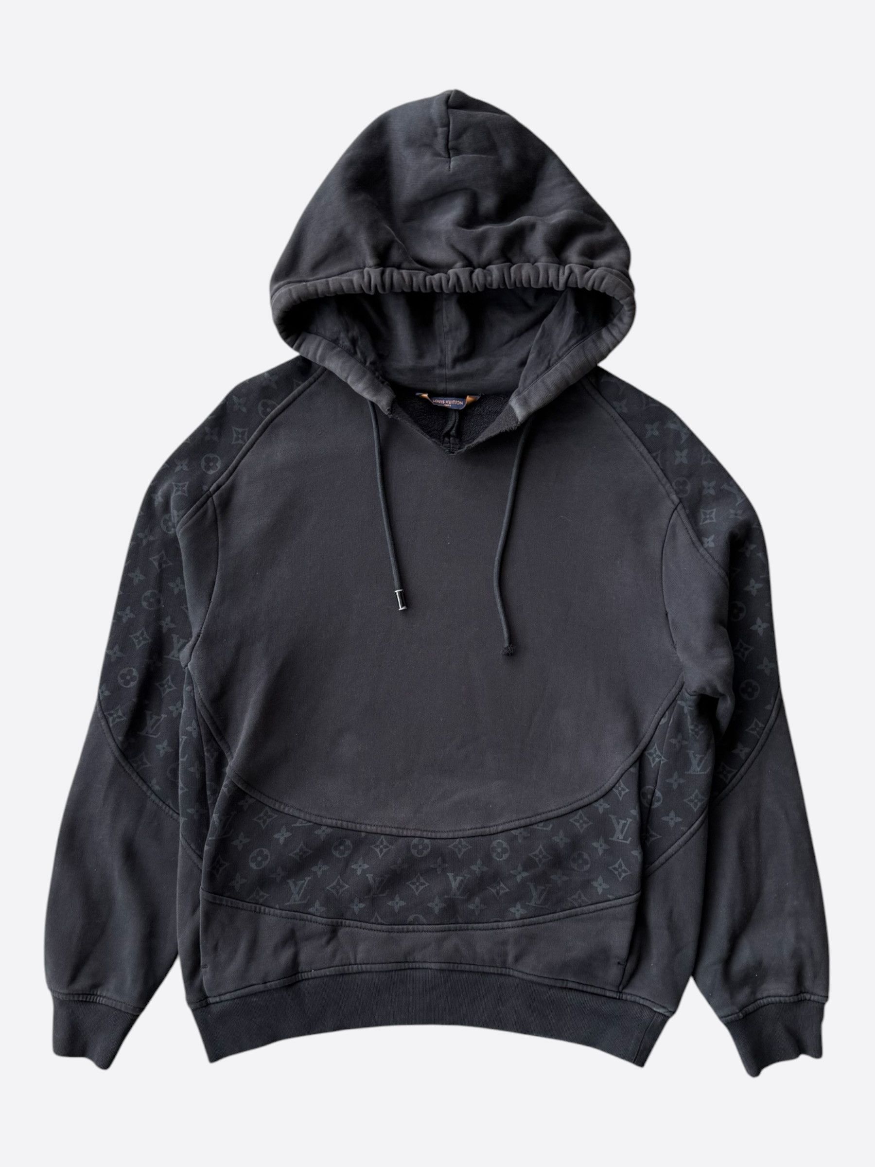 Louis Vuitton Louis Vuitton Black Circle Cut Monogram Hoodie Size US S / EU 44-46 / 1 - 1 Thumbnail