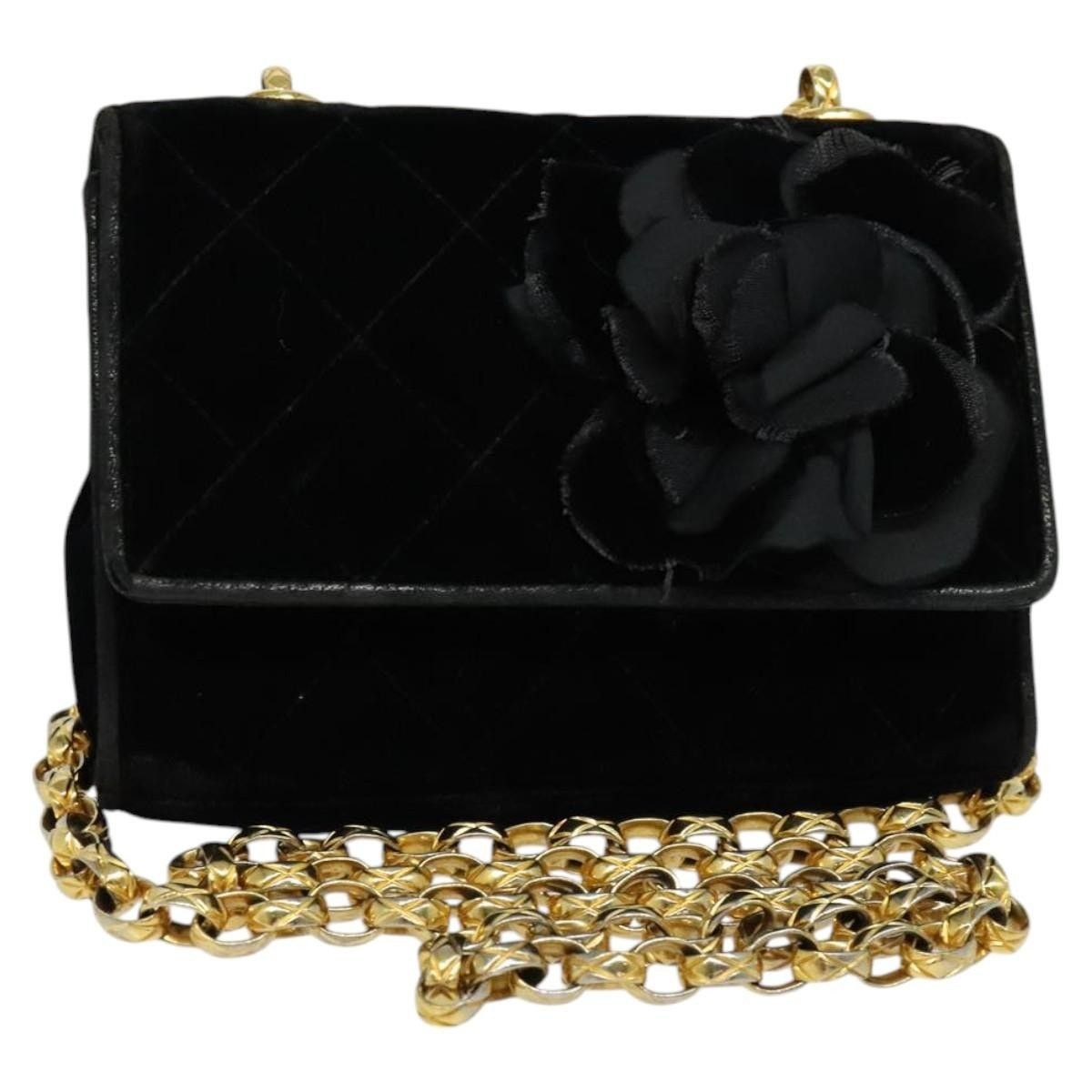 Chanel Chanel Matelasse Camellia Chain Shoulder Bag Velour Size ONE SIZE - 1 Thumbnail