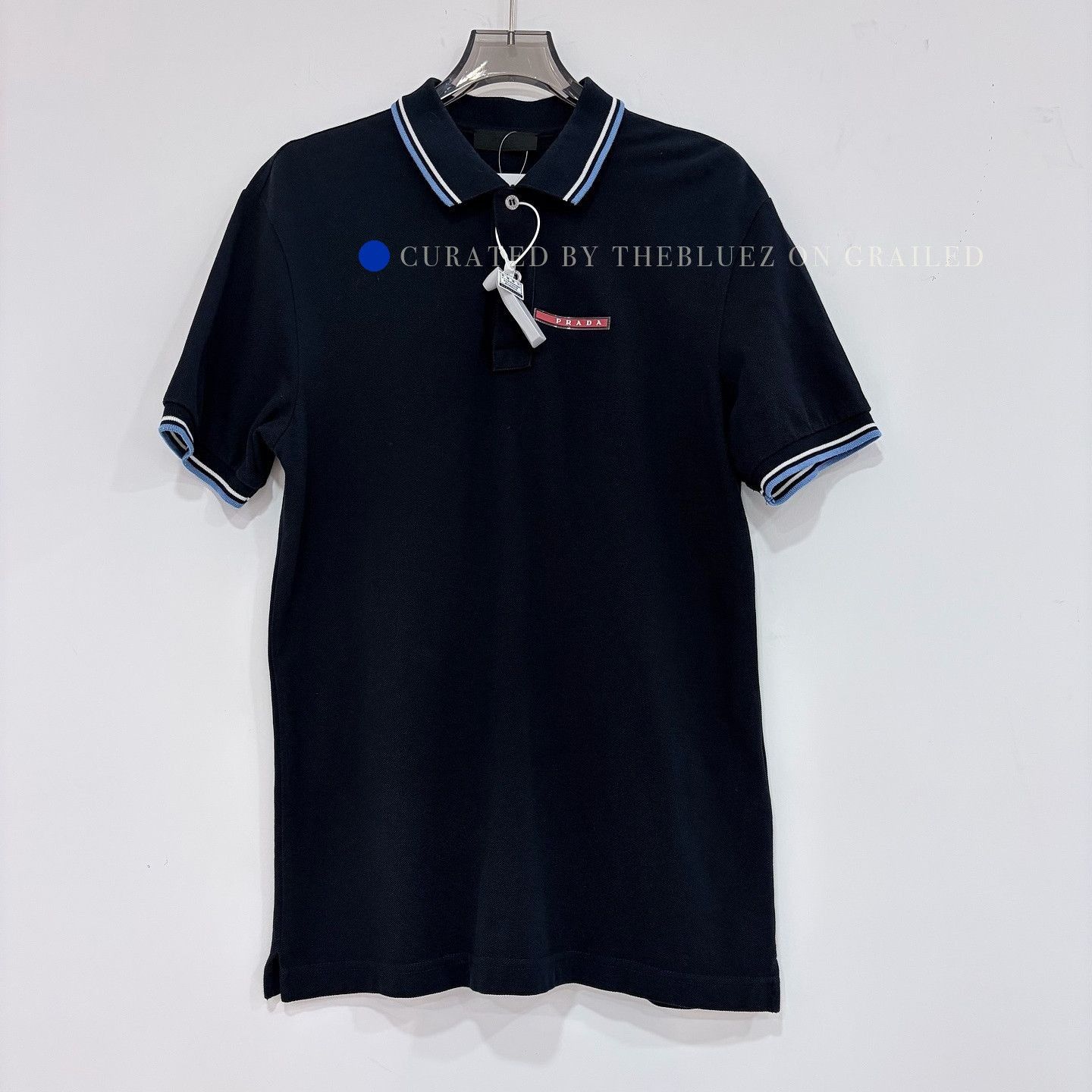 Prada Blue Short-Sleeve Polo Shirt Size US M / EU 48-50 / 2 - 1 Thumbnail