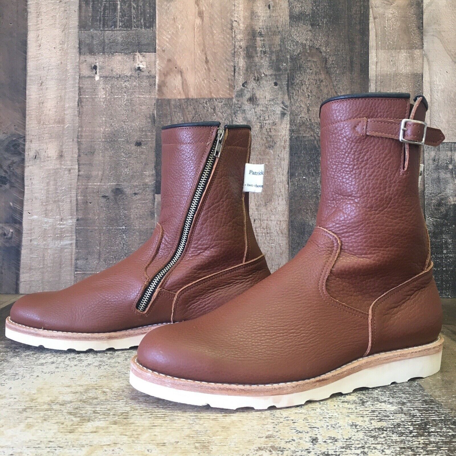 image of Two Thousand Never Patrick Winget Engineer Side Zip Boots 11 in Brown, Men's