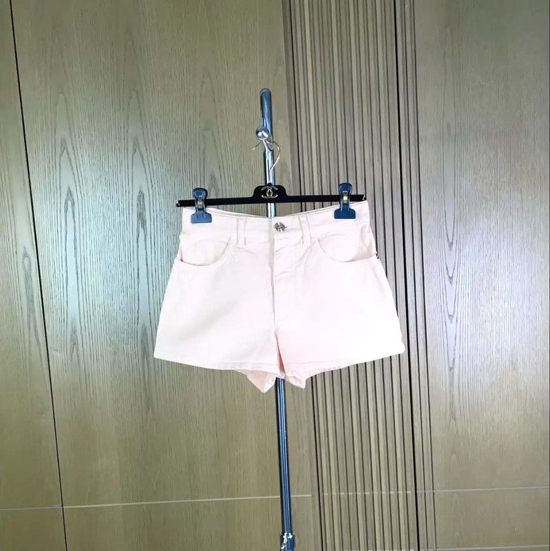 Chanel Chanel Pink Cotton Women's Shorts 0089 Size 23" - 1 Thumbnail