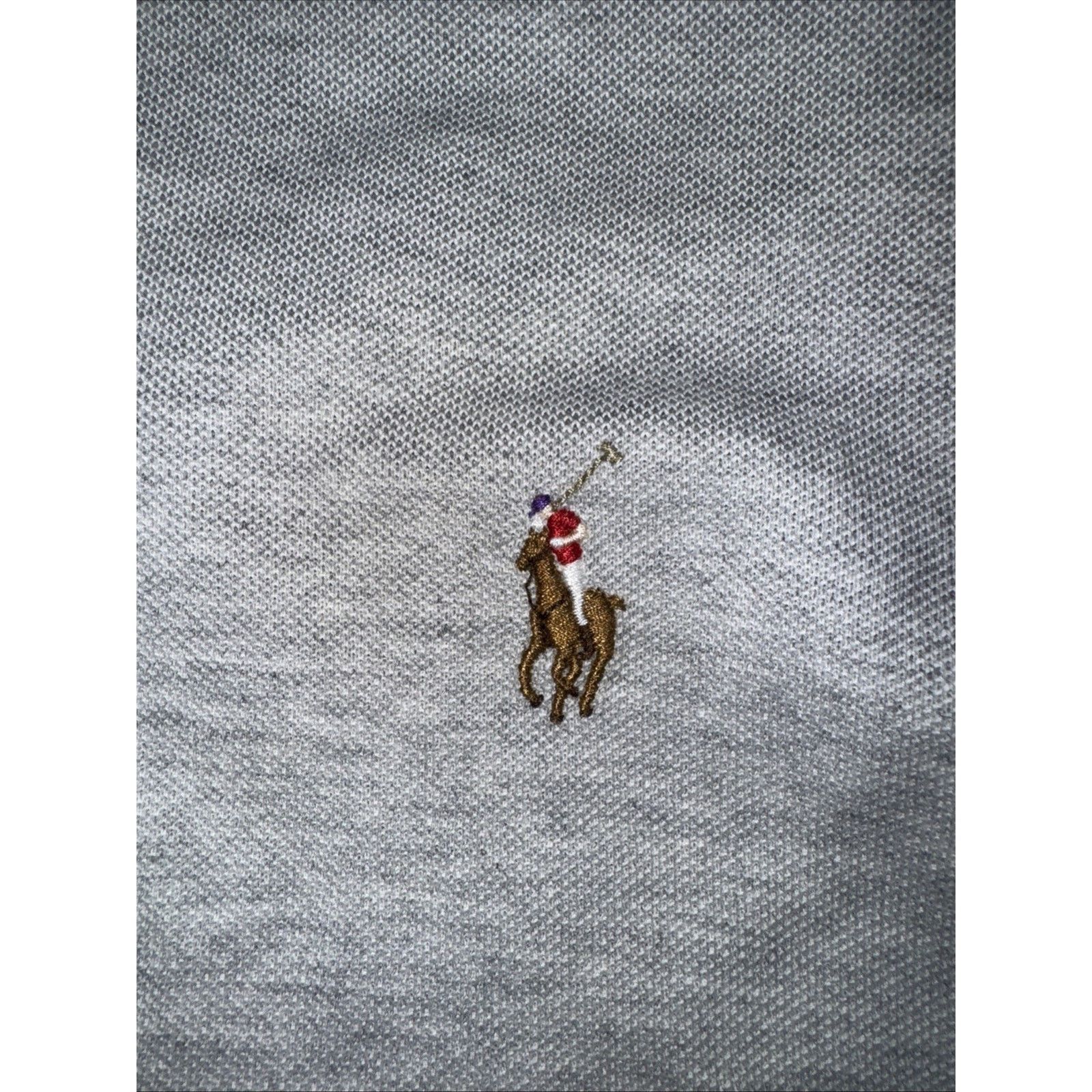 Ralph Lauren × Vintage Ralph Lauren Knit Oxford Gray Stretch Fabric Polo Pony Logo Size US XL / EU 56 / 4 - 2 Thumbnail