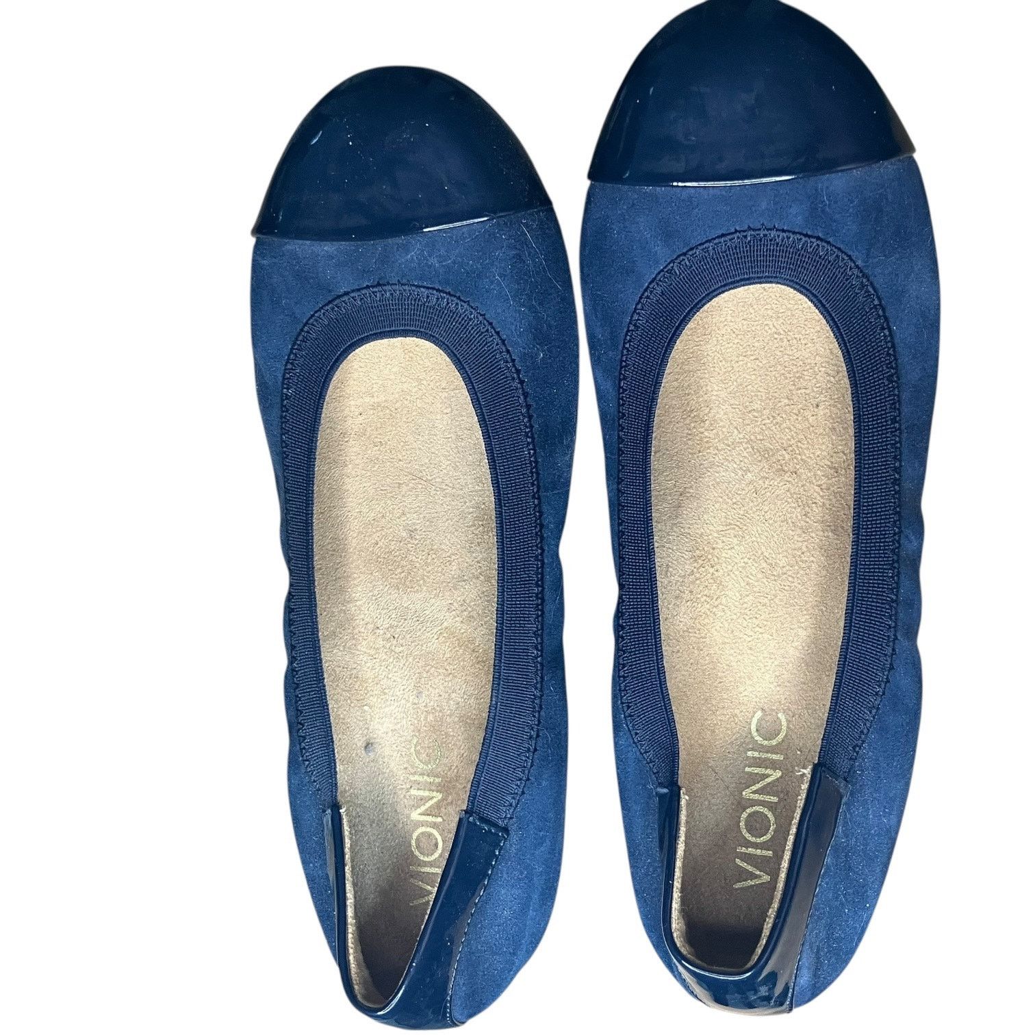 Vionic Vionic Spark Tiegan ballet flats blue suede, cap toe-size 6 Size US 6 / IT 36 - 6 Thumbnail