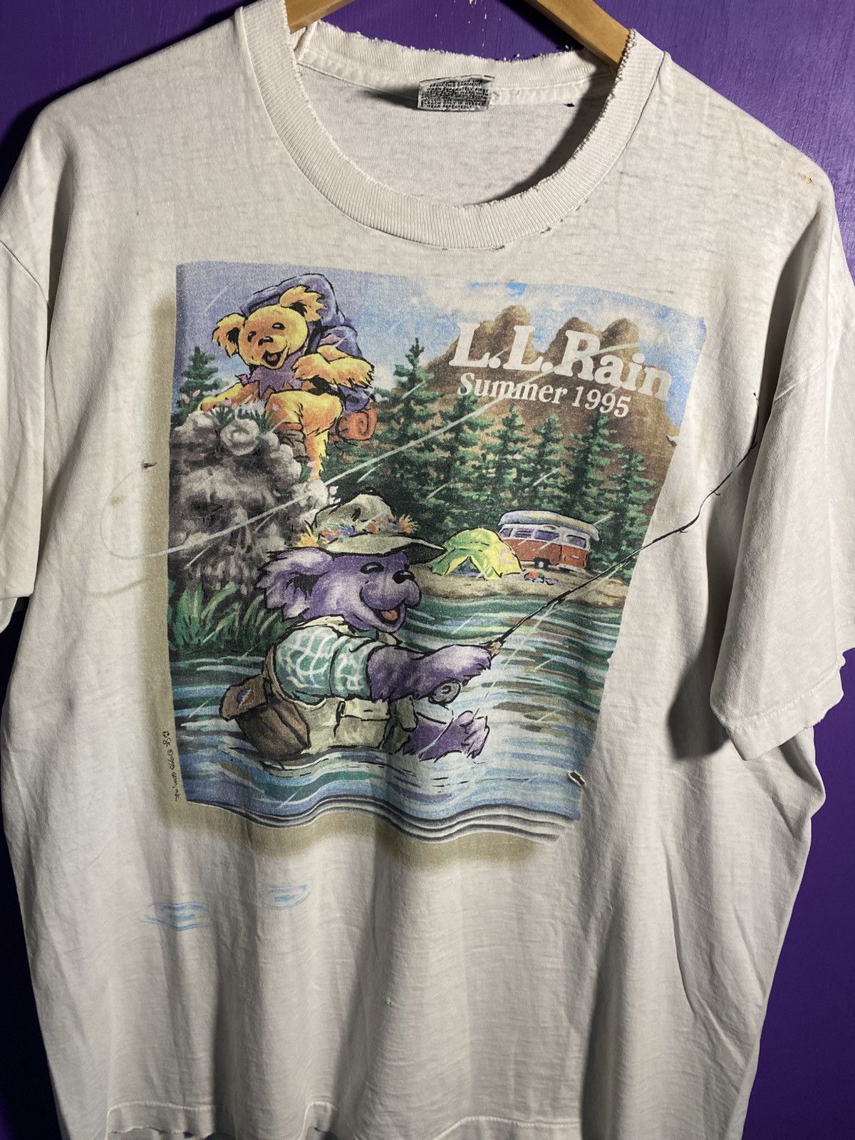 Band Tees Vintage 1995 Grateful dead LL Rain band tee Size US XL / EU 56 / 4 - 3 Thumbnail