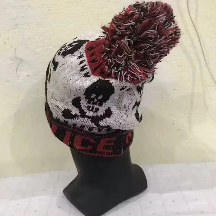 Japanese Brand Ray Alice Seditionaries Skulls Beanie Hat Size ONE SIZE - 4 Thumbnail