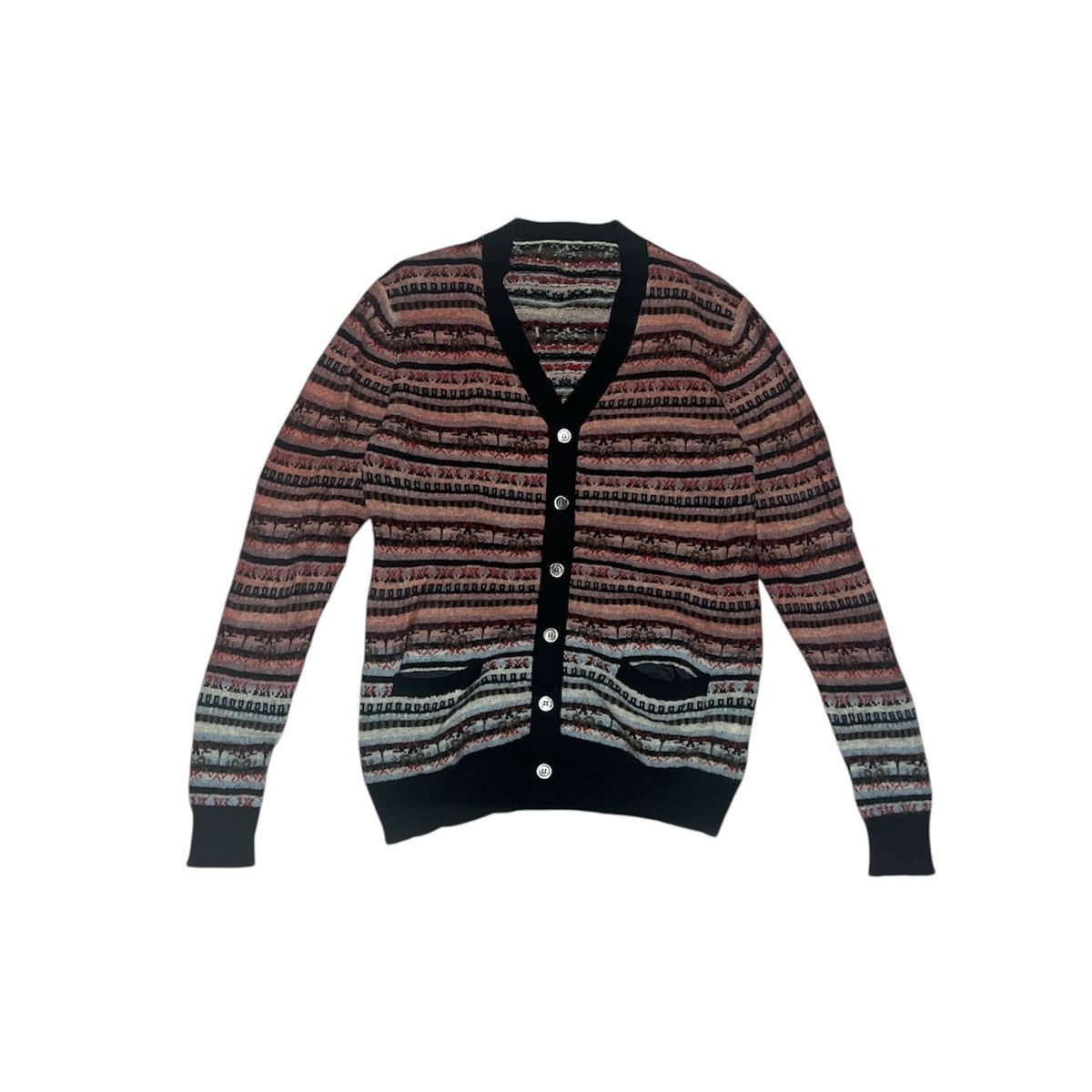 Sacai Kaws Jacquard cardigan | Grailed