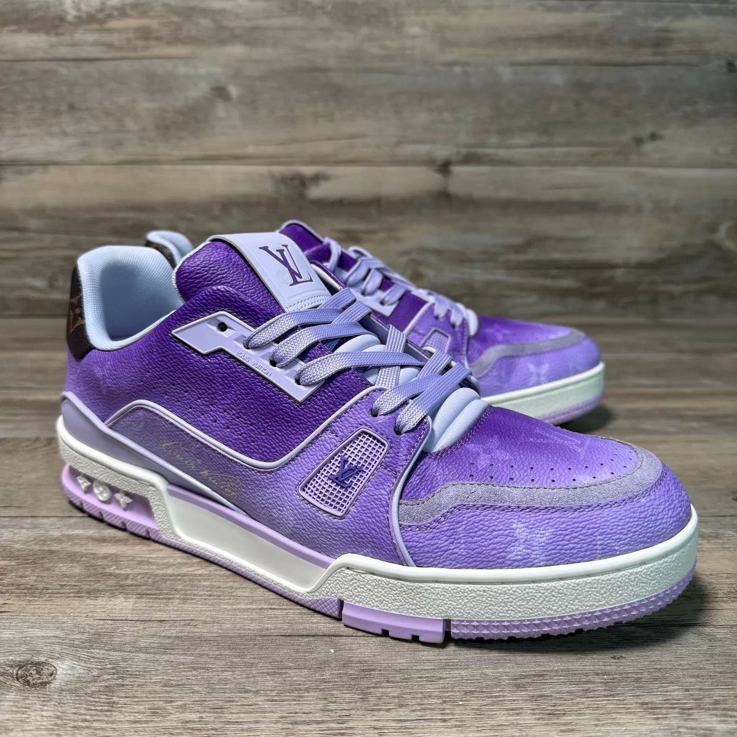 Louis Vuitton LV Trainer Purple Lavender Monogram UK8/EU42 97New Size US 9 / EU 42 - 2 Thumbnail